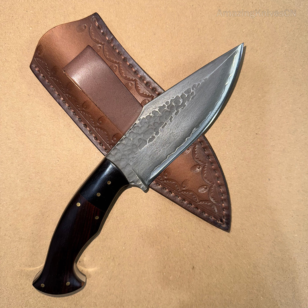 FORGED SAN MAI DAMASCUS HUNTER FIXED BLADE KNIFE FULL TANG - AK-HT0263
