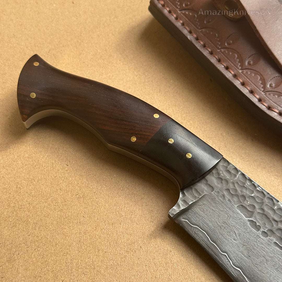 FORGED SAN MAI DAMASCUS HUNTER FIXED BLADE KNIFE FULL TANG - AK-HT0263