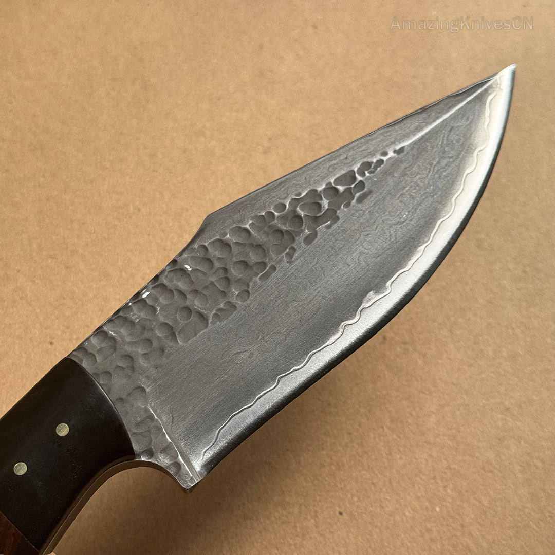 FORGED SAN MAI DAMASCUS HUNTER FIXED BLADE KNIFE FULL TANG - AK-HT0263