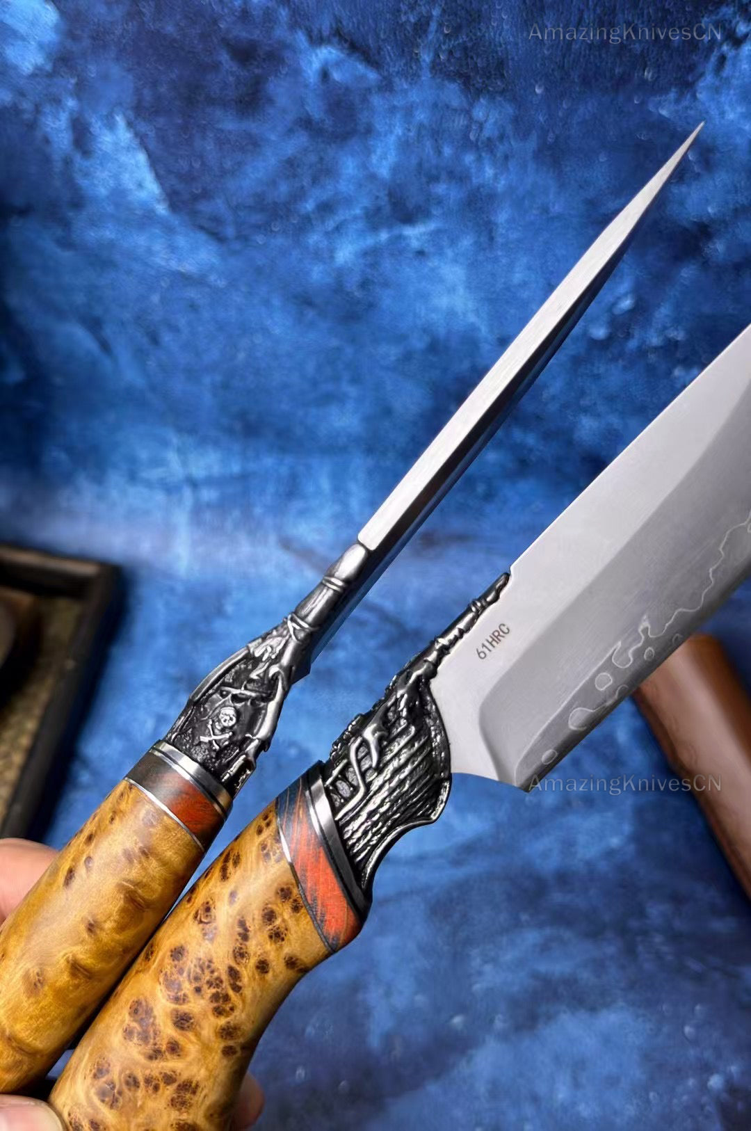 Handmade Japanese SKD-11 Steel Hunting Knife Survival Fighter Bowie Collectible - AK-HT0975