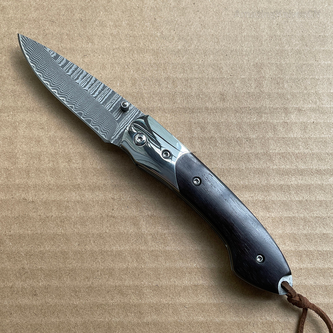 Japanese VG10 Damascus Hunting Knife Folding Pocket Knife-AK-HT0432