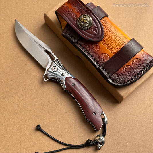 M390 Blade Folding Knife Tactical Flipper Ceramic Ball Bearing - AK-HT0807