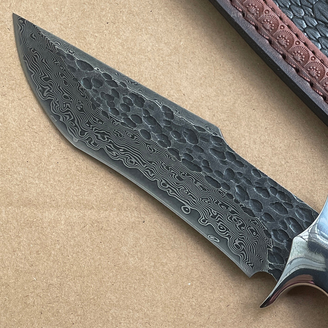 Damascus Hunting Knife Survival Rescue Knife Fixed Blade- AK-HT0649