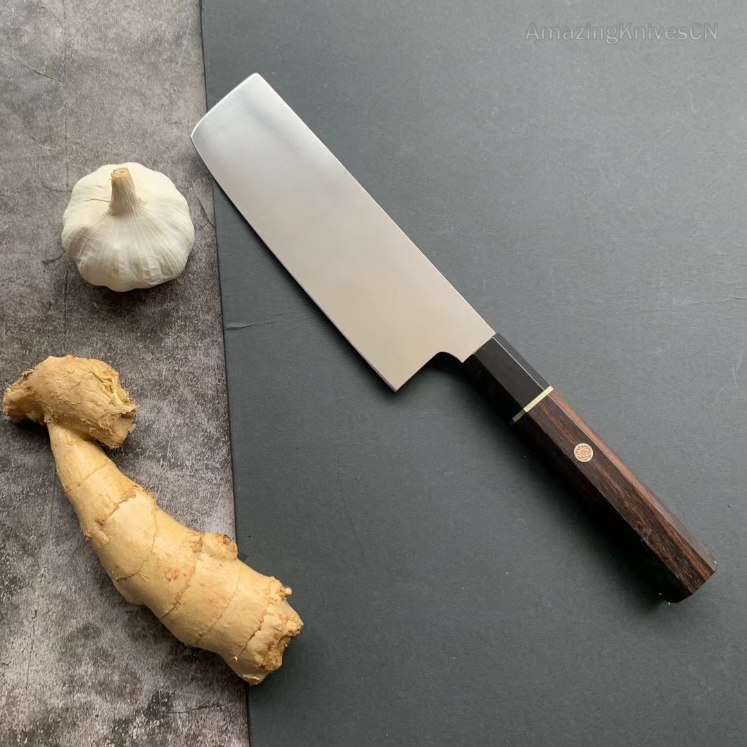 High-End Japanese Style Nakiri Knife Kitchen Knives TC4 Titanium Alloy Steel Purple Sandalwood- AK-DV0917