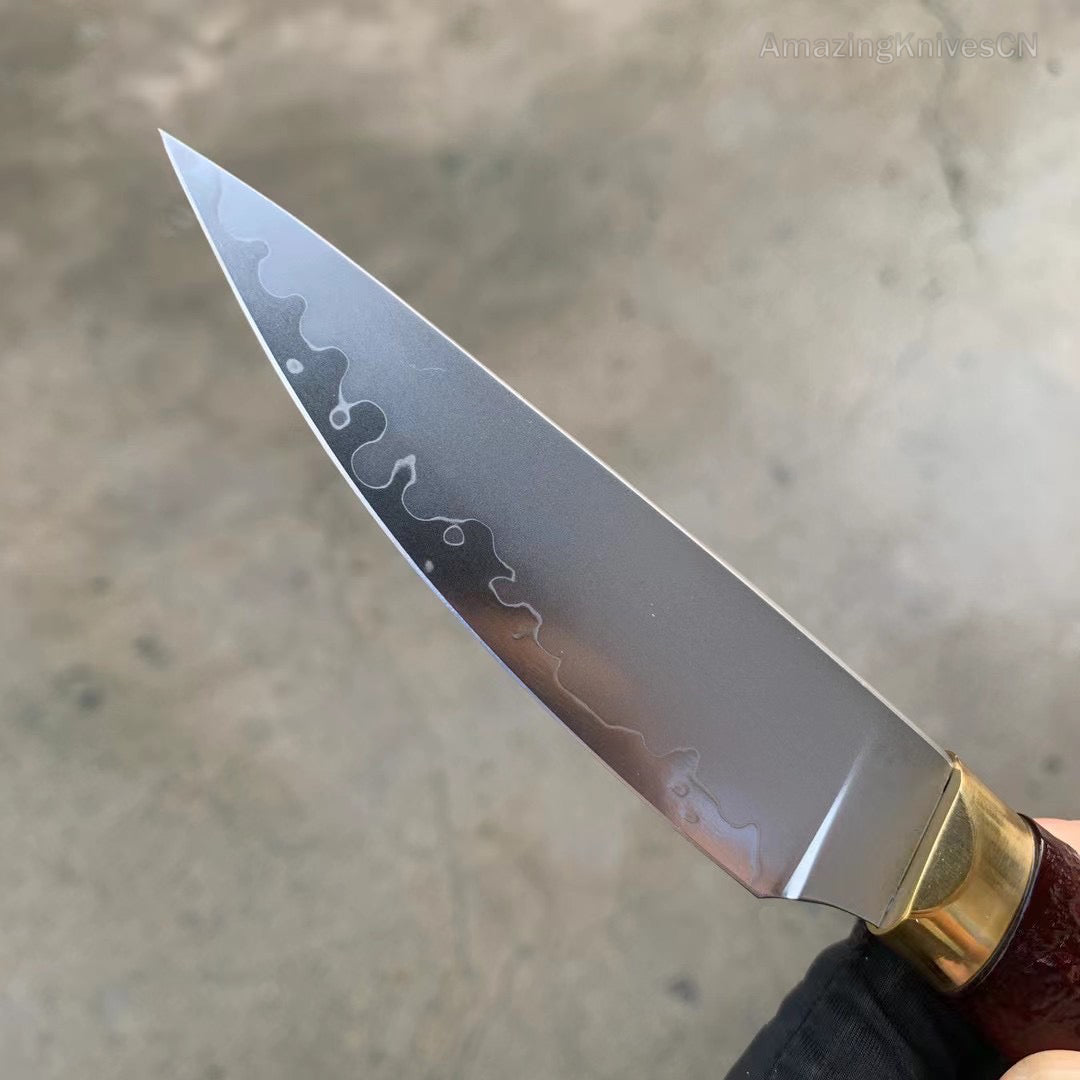 Collectible SKD-11 Steel Hunting Knife Fixed Blade Knife Bloodwood with Sheath - AK-HT0911