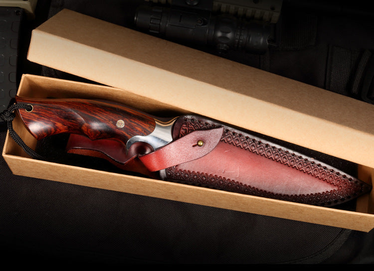 Handmade Forged Damascus Hunting Knife Handcrafted Fixed Blade - AK-HT0529-S