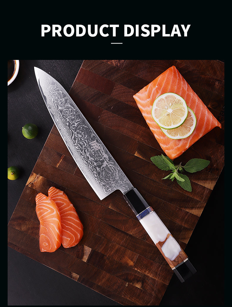 7 PCS Set Japanese AUS-10 67-Layer Damascus Steel Kithcen Knife Set Amazing Quality -AK-DS0789