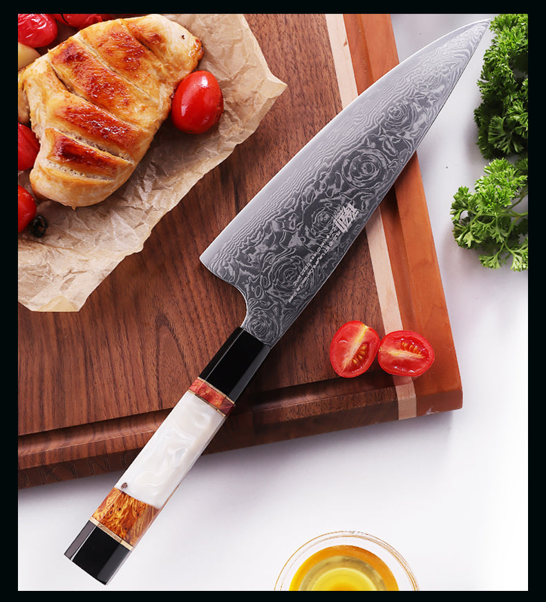 7 PCS Set Japanese AUS-10 67-Layer Damascus Steel Kithcen Knife Set Amazing Quality -AK-DS0789