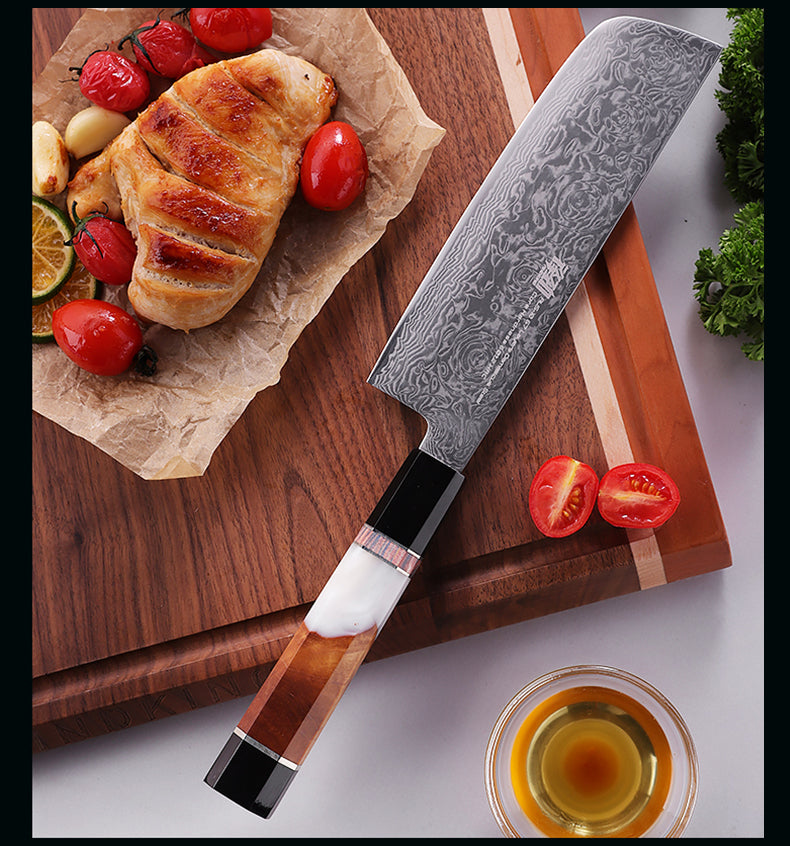 7 PCS Set Japanese AUS-10 67-Layer Damascus Steel Kithcen Knife Set Amazing Quality -AK-DS0789