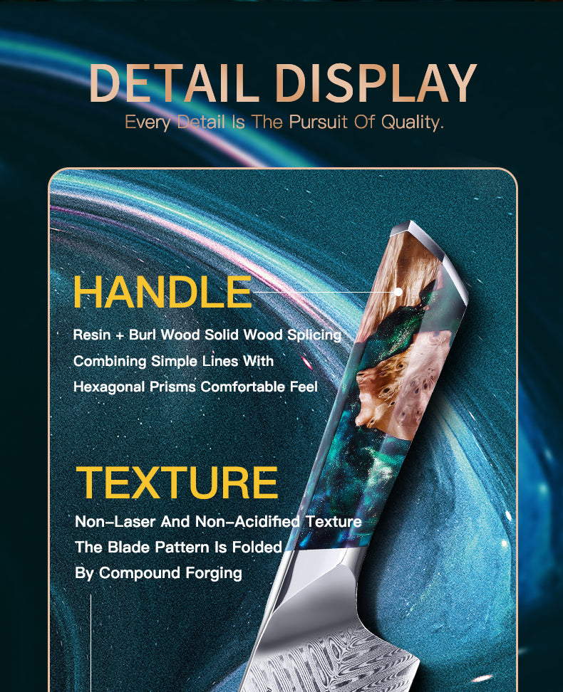 4 PCS Set 67-Layer  Damascus Steel Kithcen Knife Set Amazing Quality -AK-DS0790