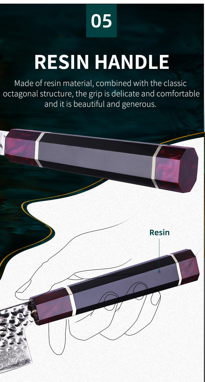 5 PCS Set 67-Layer  Damascus Steel Kithcen Knife Set Amazing Quality -AK-DS0819