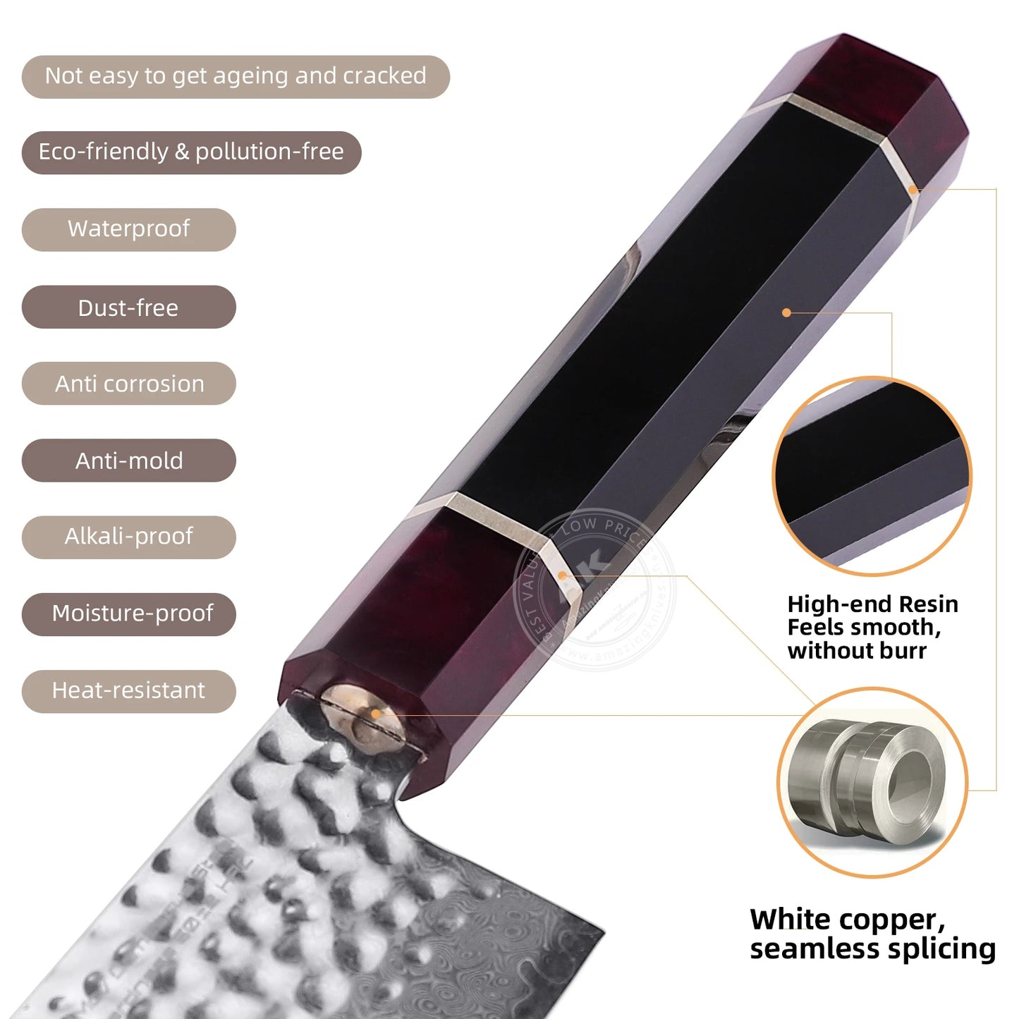 5 PCS Set 67-Layer  Damascus Steel Kithcen Knife Set Amazing Quality -AK-DS0819