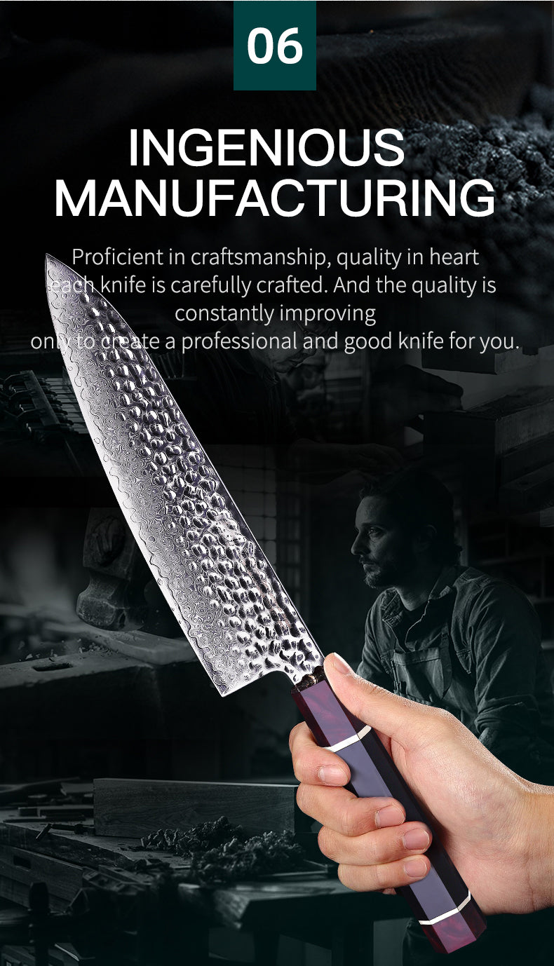 5 PCS Set 67-Layer  Damascus Steel Kithcen Knife Set Amazing Quality -AK-DS0819