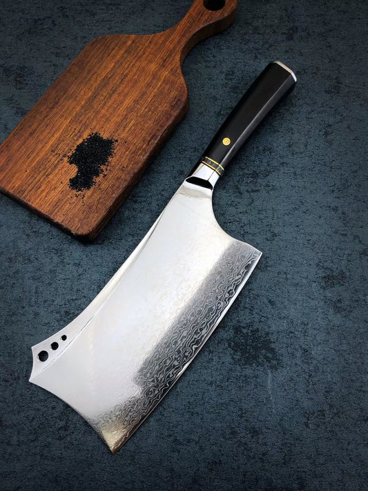 Japanese VG10 Damascus BoneKitchen Cleaver Chopper Chopping Knife Butcher -AK-DL0461