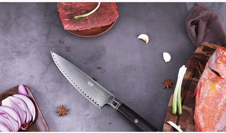 6 PCS Set 67-Layer  Damascus Steel Kithcen Knife Set Amazing Quality -AK-DS0818