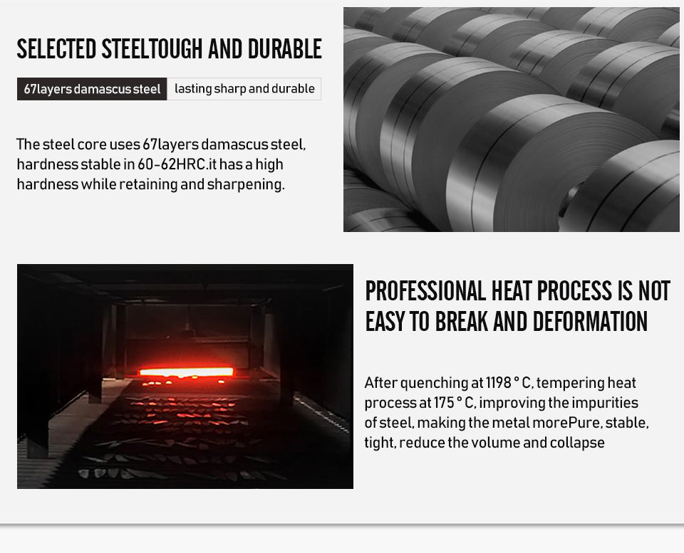 6 PCS Set 67-Layer  Damascus Steel Kithcen Knife Set Amazing Quality -AK-DS0818