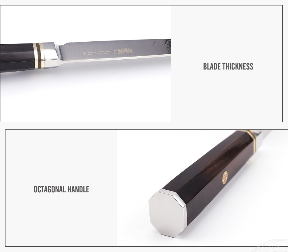 6 PCS Set 67-Layer  Damascus Steel Kithcen Knife Set Amazing Quality -AK-DS0818