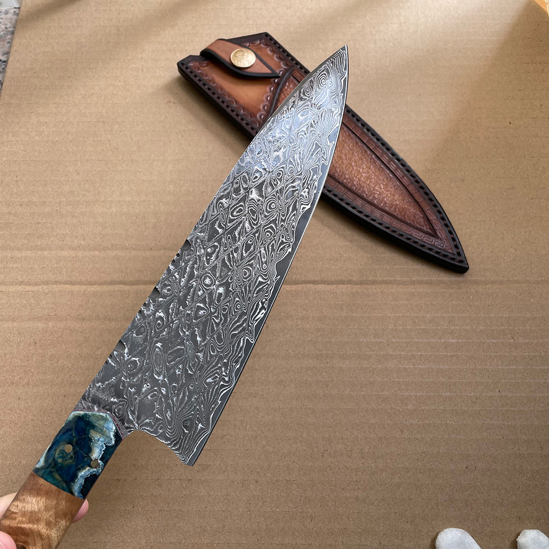 VG10 Damascus Kiritsuke Chef Knife with Sheath - AK-DC0669