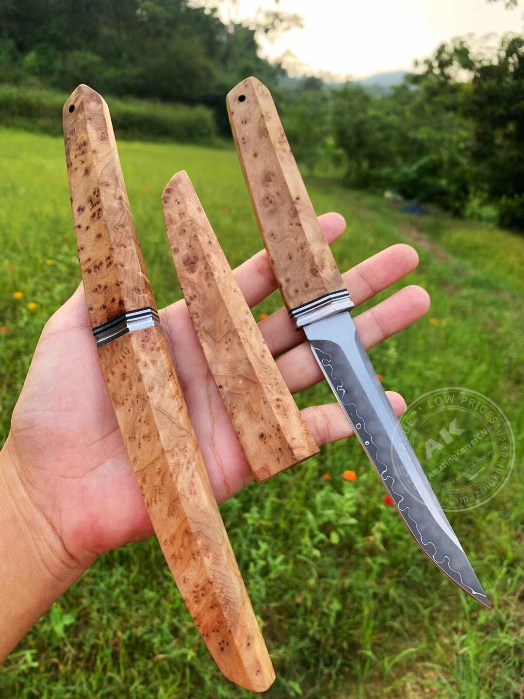 Japanese Clab Steel Katana Knife Ninja Samurai Warrior Bushido - AK-HT0799