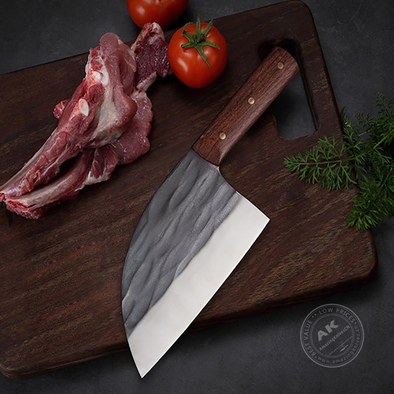 Hand Forged Cleaver Full Tang Wood Handle- AK-FK0280