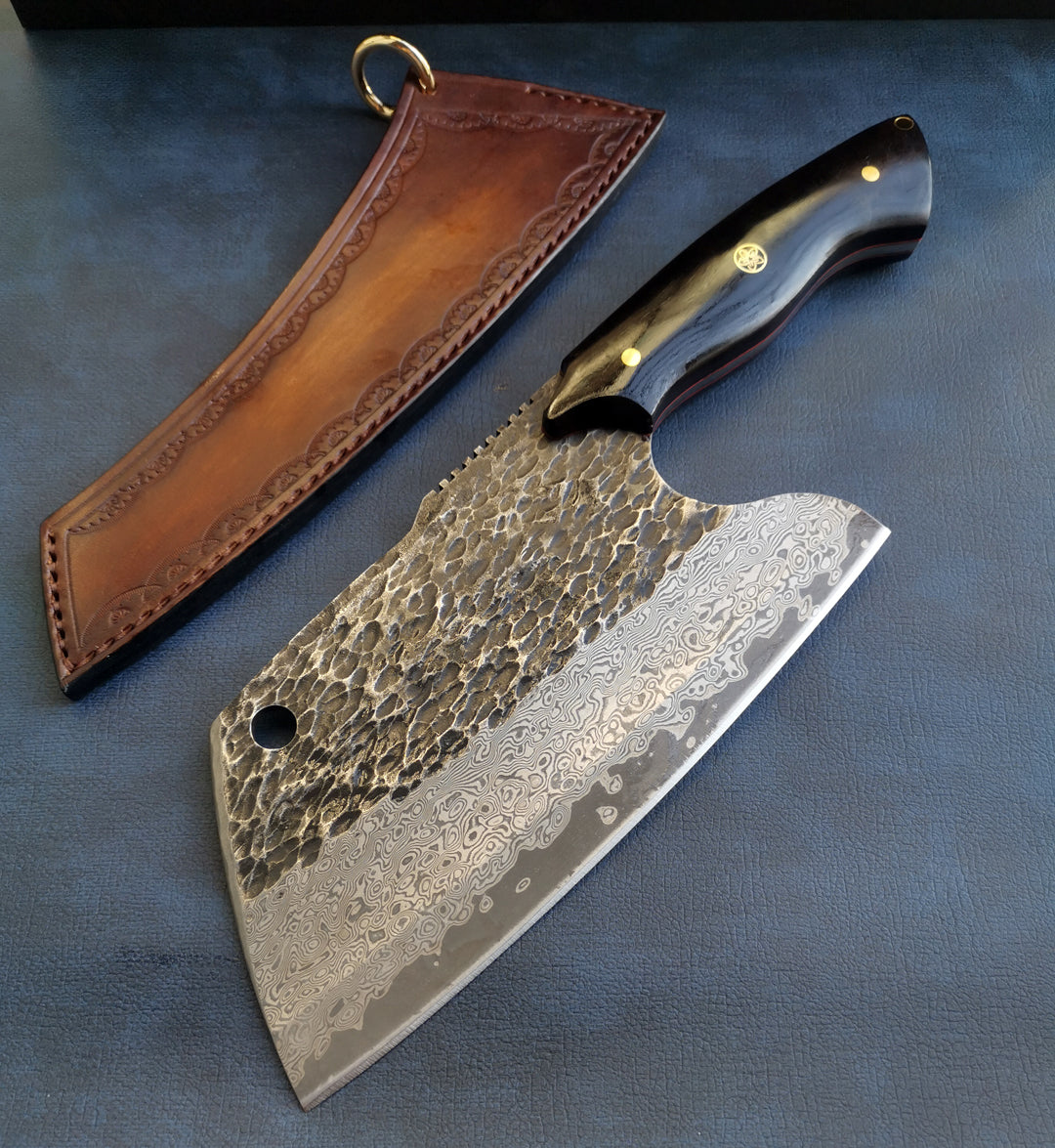 Handmade Heavy Duty Japanese VG10 Damascus Kitchen Knife Meat Chef Bone Chopping Knife -AK-DS0397