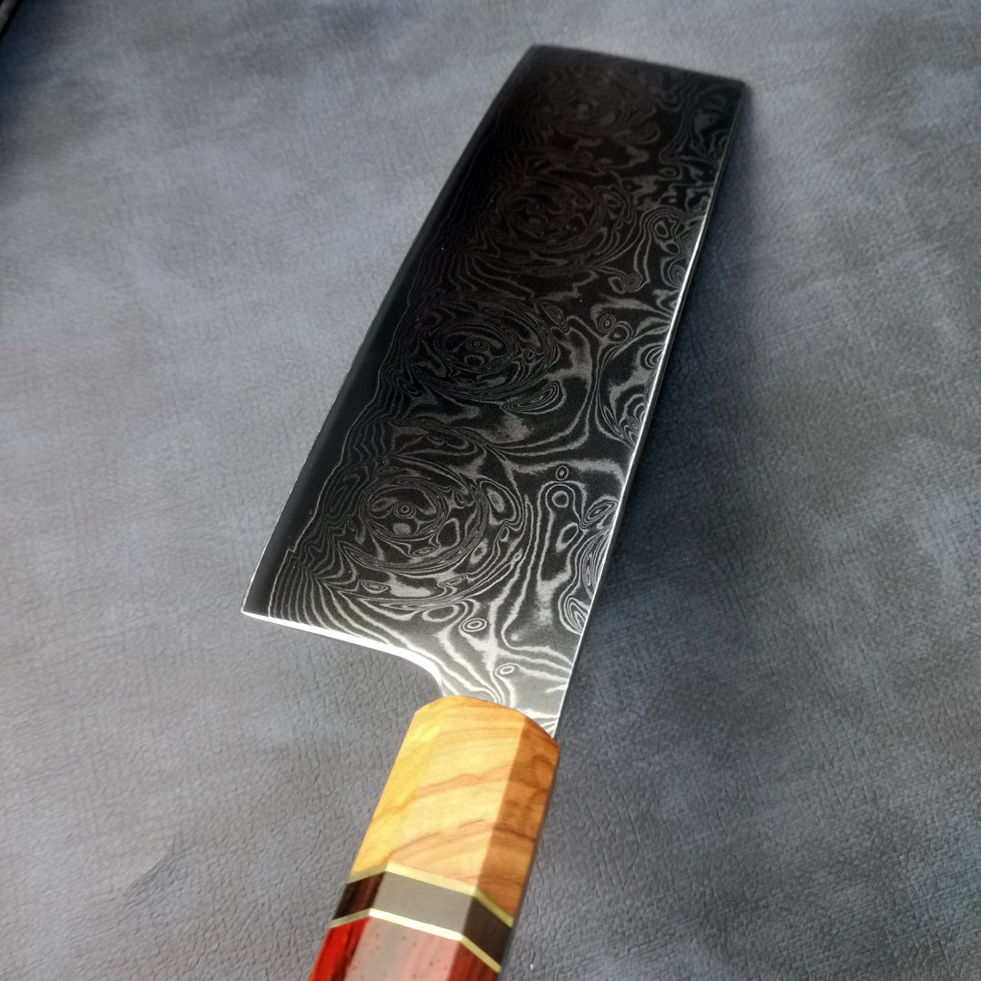 Japanese VG10 Damascus Nakiri knife Kitchen Knives Rose Pattern - AK-DV0580