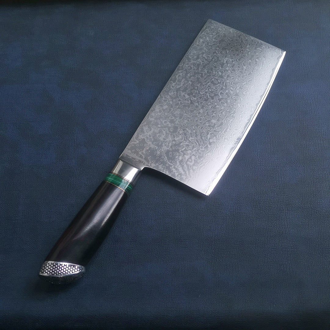 Japanese 103 Layer Damascus Steel Cleaver Knife - AK-DL0505