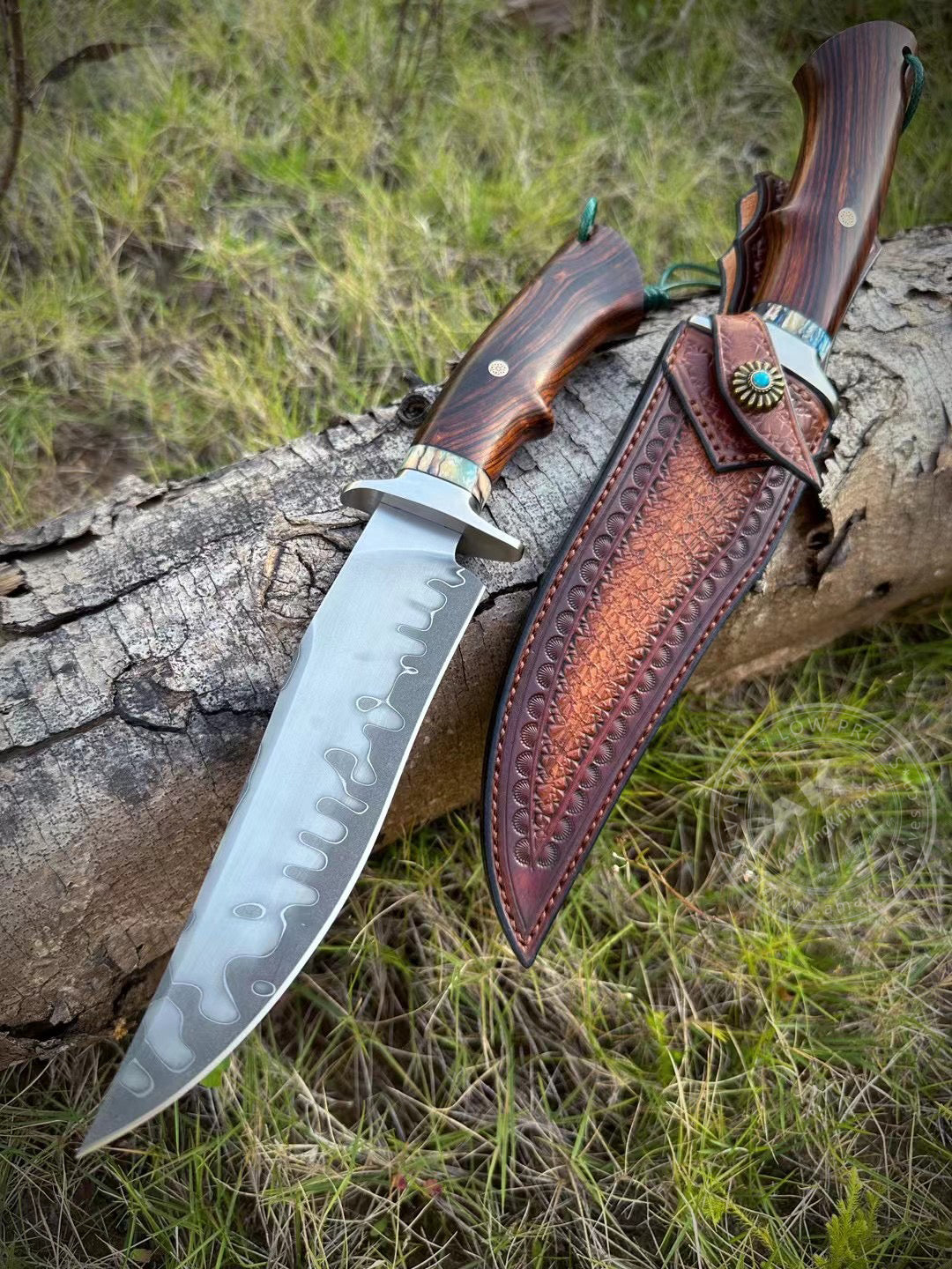 Japanese SKD-11 Steel Hunting Knife Survival Bowie Knife Fighter Full Tang - AK-HT0805