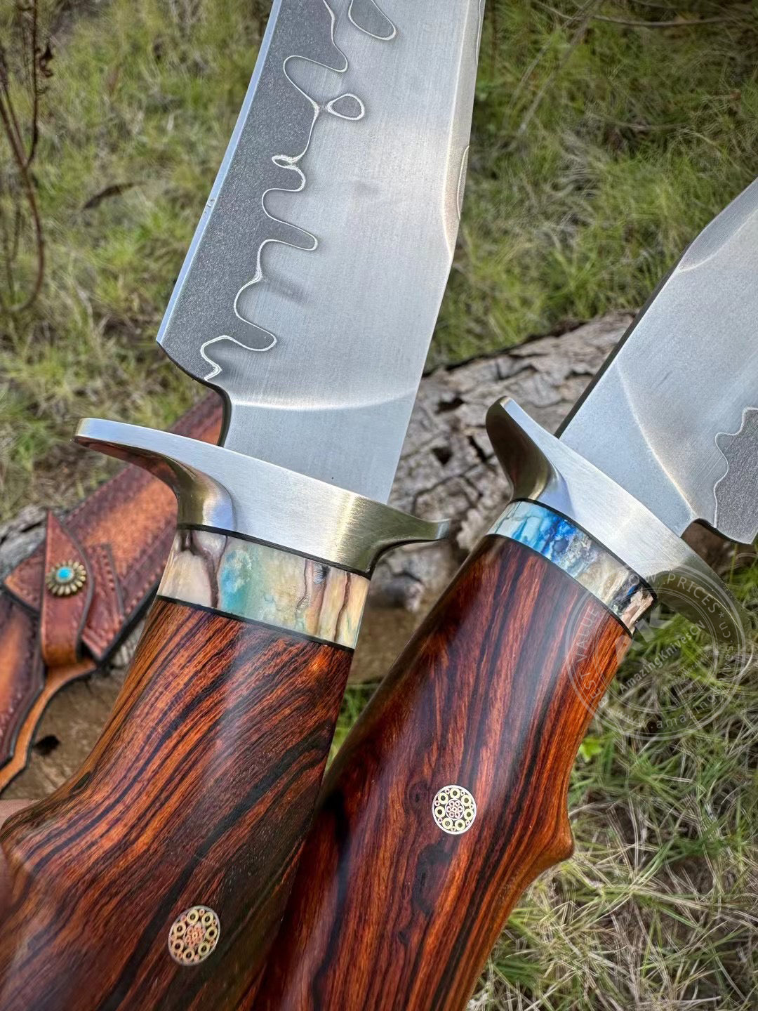 Japanese SKD-11 Steel Hunting Knife Survival Bowie Knife Fighter Full Tang - AK-HT0805