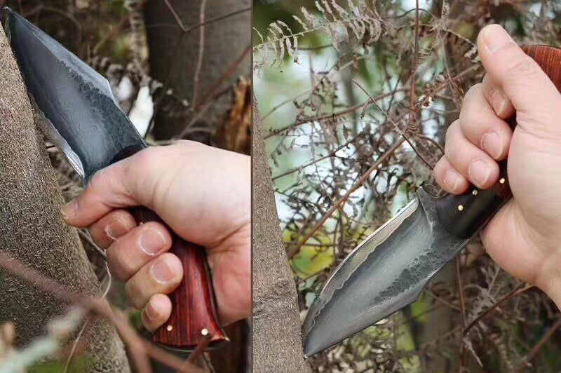 FORGED SAN MAI DAMASCUS HUNTER FIXED BLADE KNIFE FULL TANG - AK-HT0263