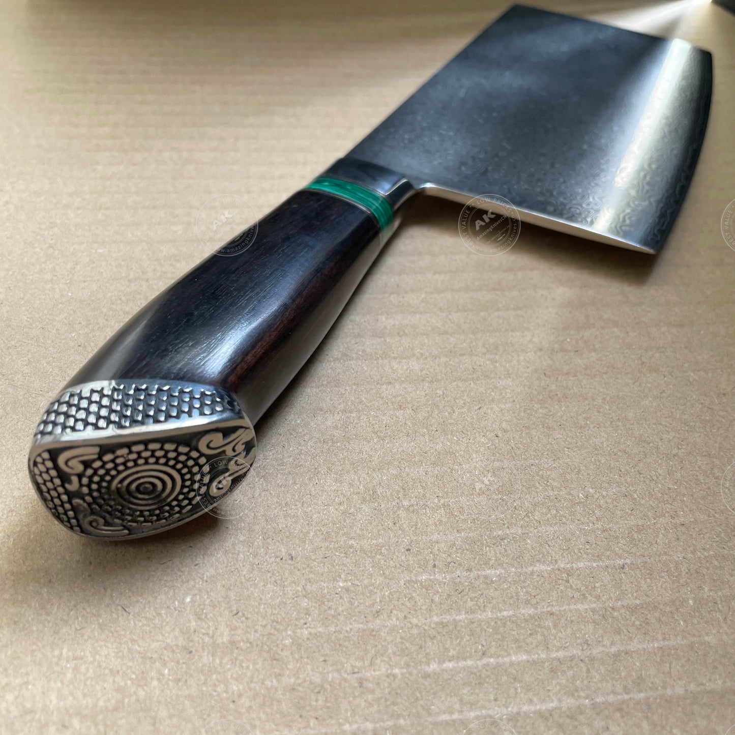 Japanese 103 Layer Damascus Steel Cleaver Knife - AK-DL0505