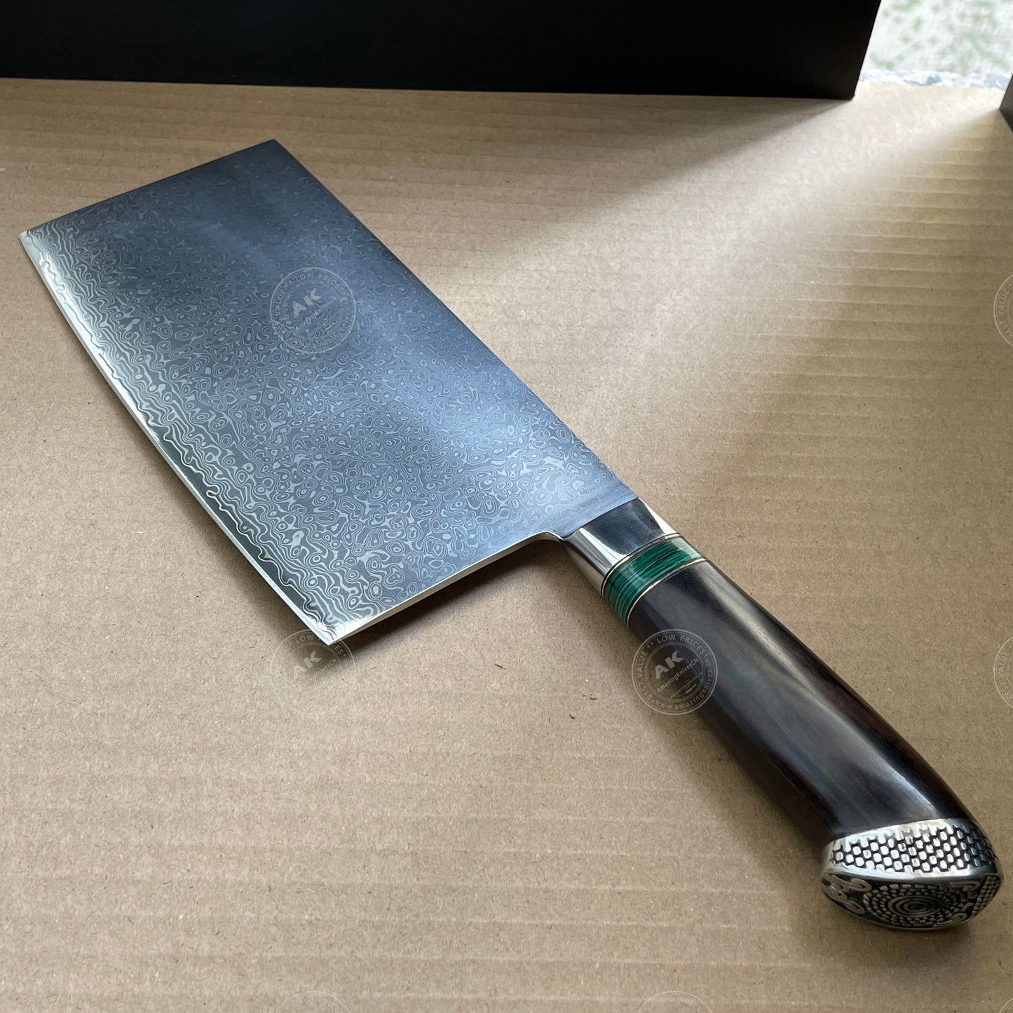 Japanese 103 Layer Damascus Steel Cleaver Knife - AK-DL0505