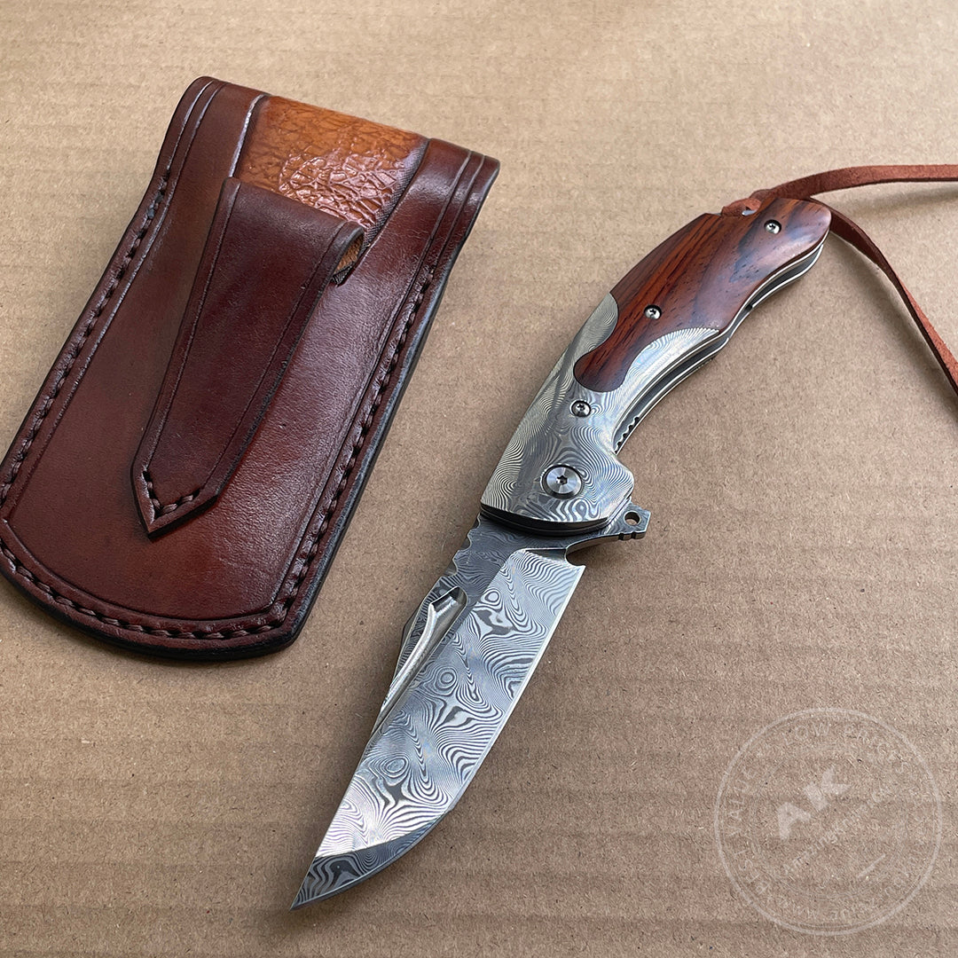 VG10 Damascus Folding Knife Pocket Knife- AK-HT0767