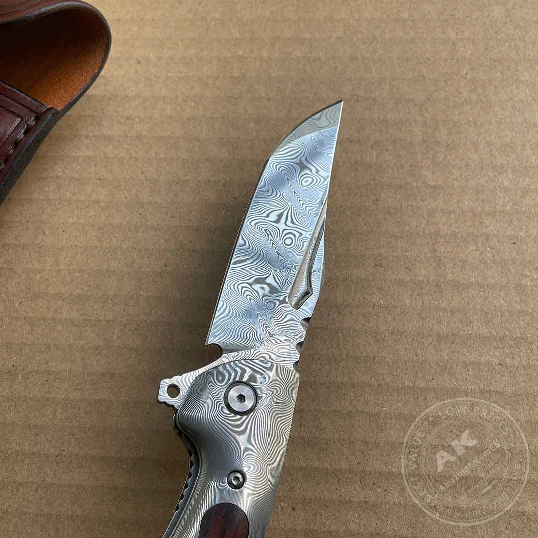 VG10 Damascus Folding Knife Pocket Knife- AK-HT0767