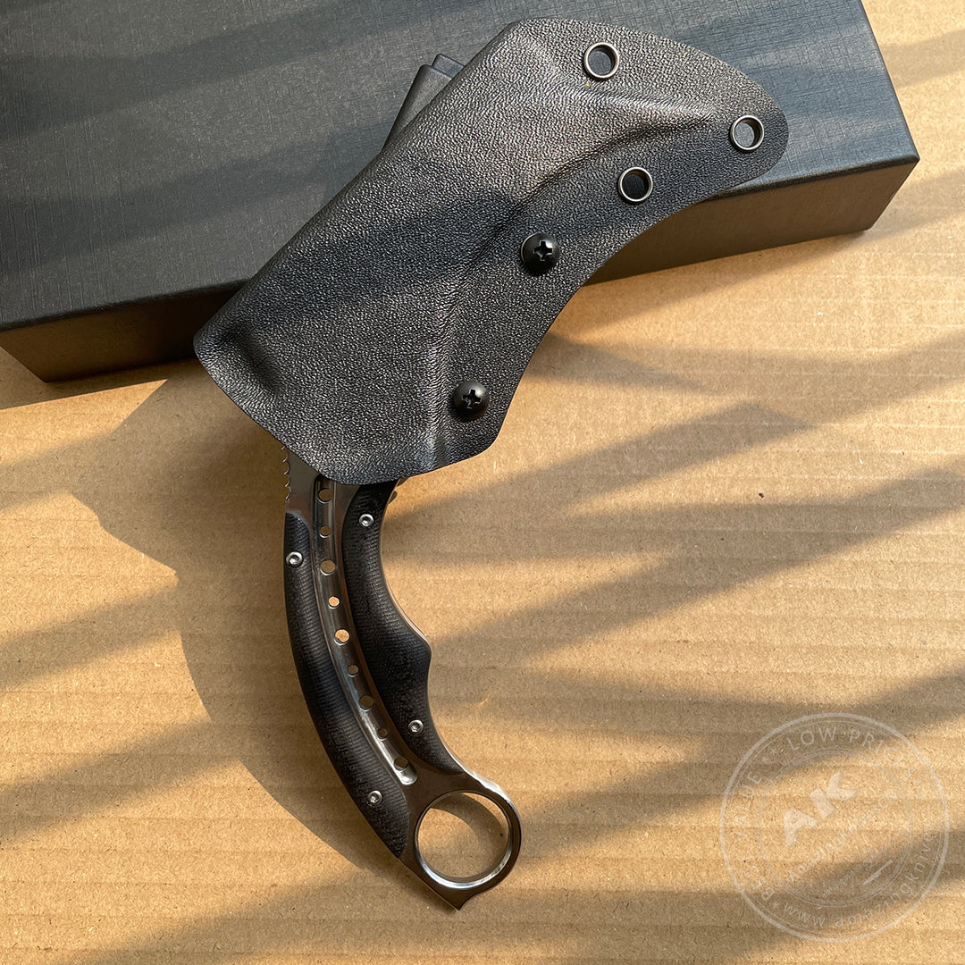 Karambit Fixed Blade Knife Mirror Light Karambits Claw Hunting Knives - AK-HT0774