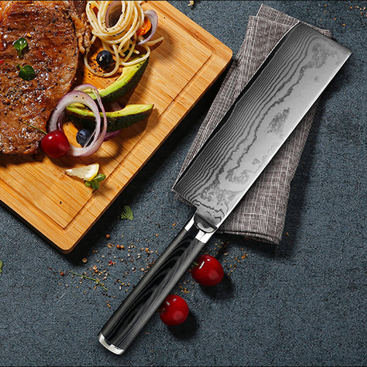 6.5 inch Chef Knife Japanese Damascus VG-10 Steel Kitchen Knife Cleaver Nakiri - AK-DV0123
