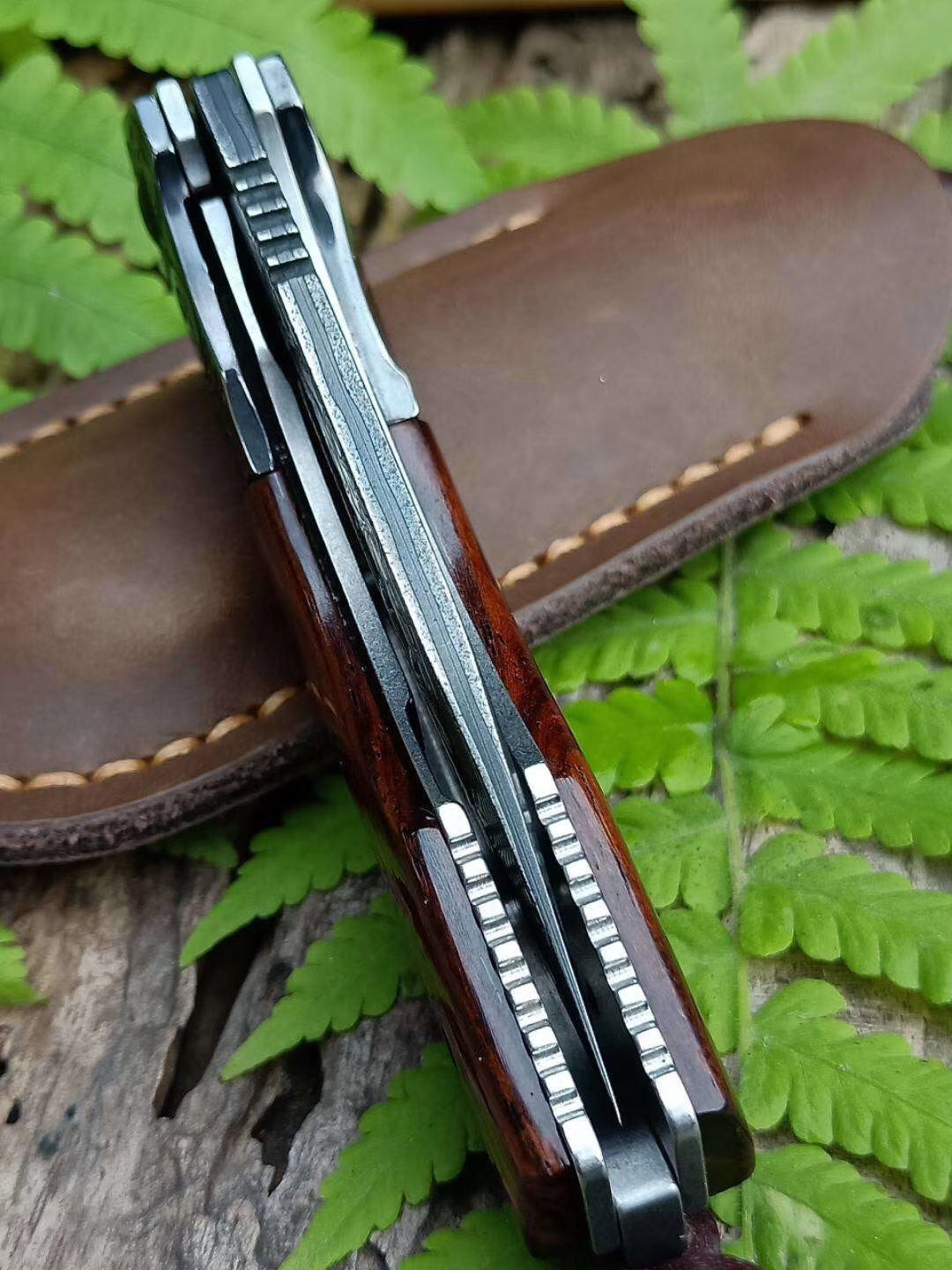 VG10 DAMASCUS FOLDING KNIFE BLACK - AK-HT0339