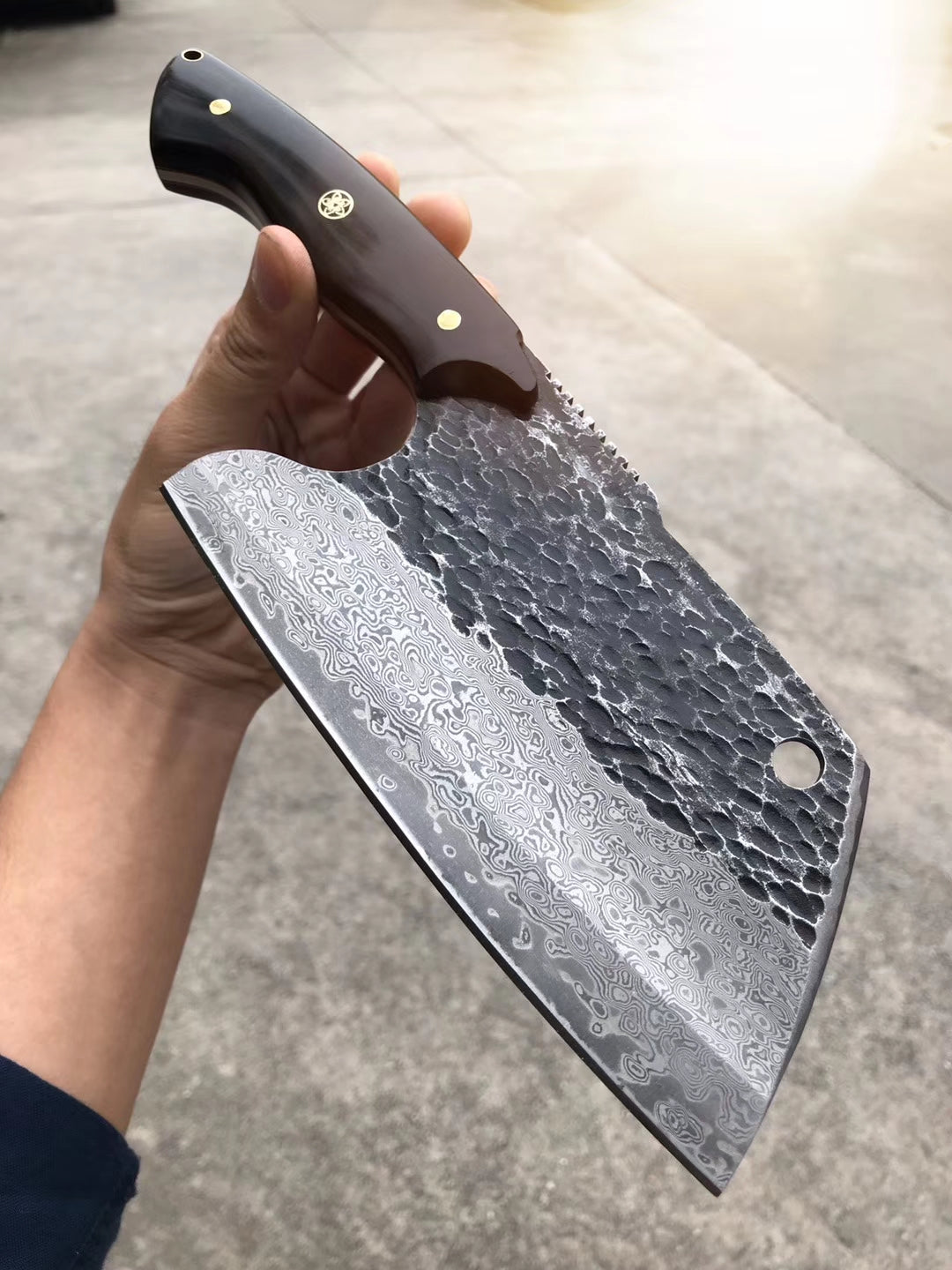 Handmade Heavy Duty Japanese VG10 Damascus Kitchen Knife Meat Chef Bone Chopping Knife -AK-DS0397