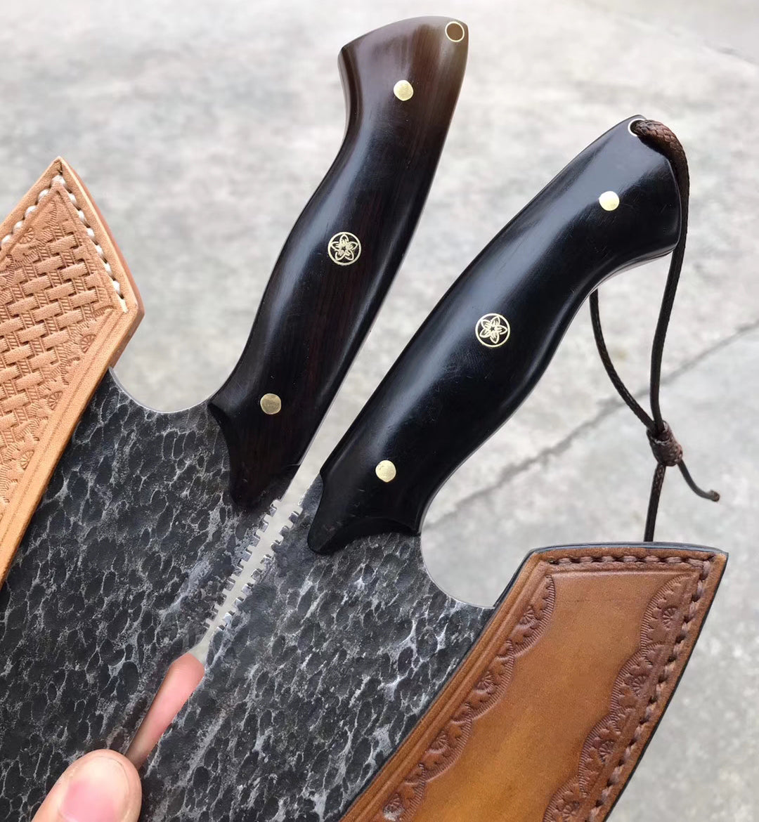 Handmade Heavy Duty Japanese VG10 Damascus Kitchen Knife Meat Chef Bone Chopping Knife -AK-DS0397