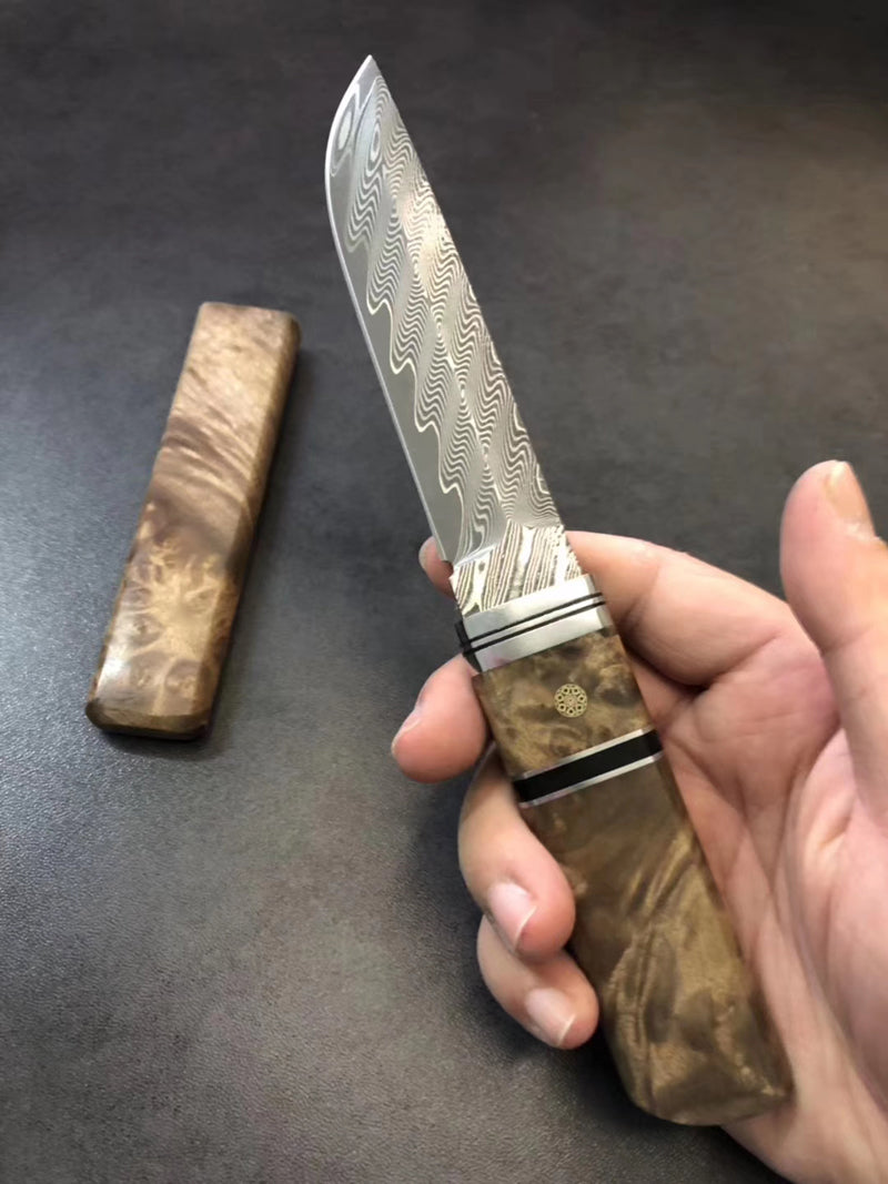 Japanese VG10 Katana Knife Damascus Ninja Samurai Warrior Sword Bushido -AK-HT0428