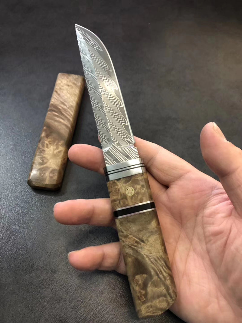 Japanese VG10 Katana Knife Damascus Ninja Samurai Warrior Sword Bushido -AK-HT0428