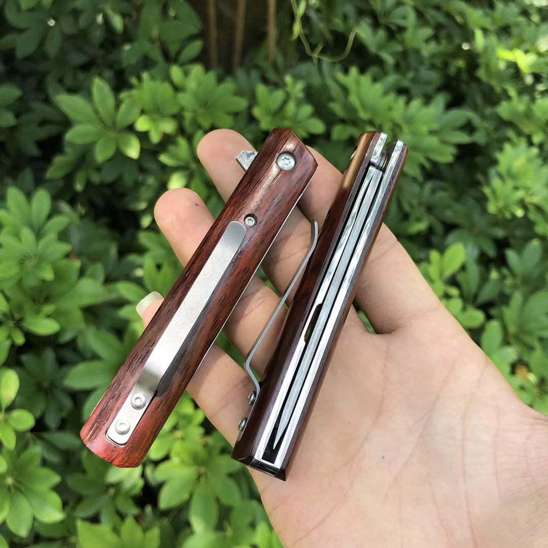 Damascus Steel Tanto Point Folding Knife Tactical Outdoor EDC Tool Flipper - AK-HT0450