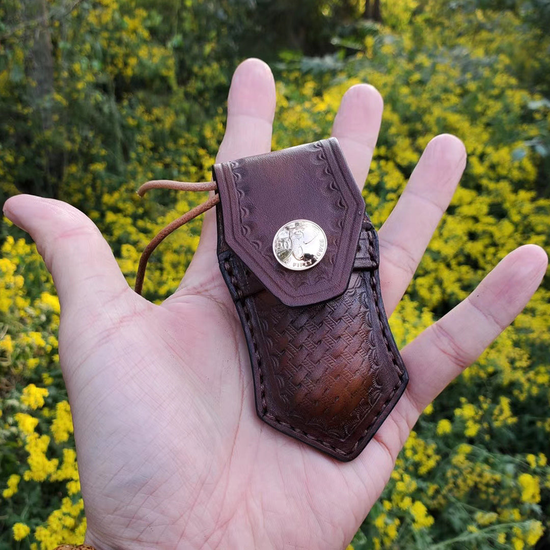 DAMASCUS FLIPPER FOLDING KNIFE DAGGER BONE HANDLE BALL BEARING - AK-HT0458