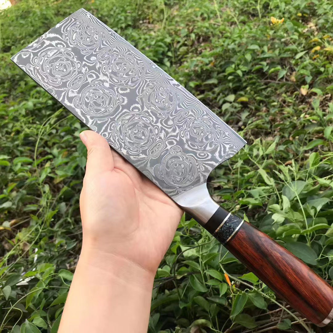 Japanese VG-10 67 Layer Damascus Steel Cleaver Knife - AK-DL0531
