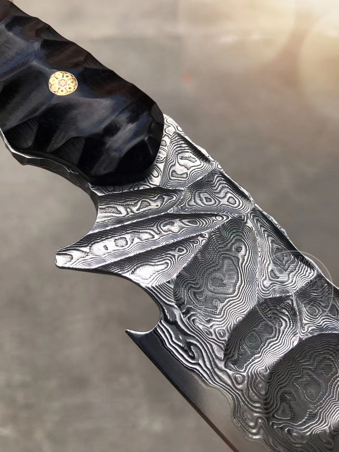 Fixed Blade Japanese Vg10 Damascus Steel Tactical Hunting Knife - AK-HT0326-S