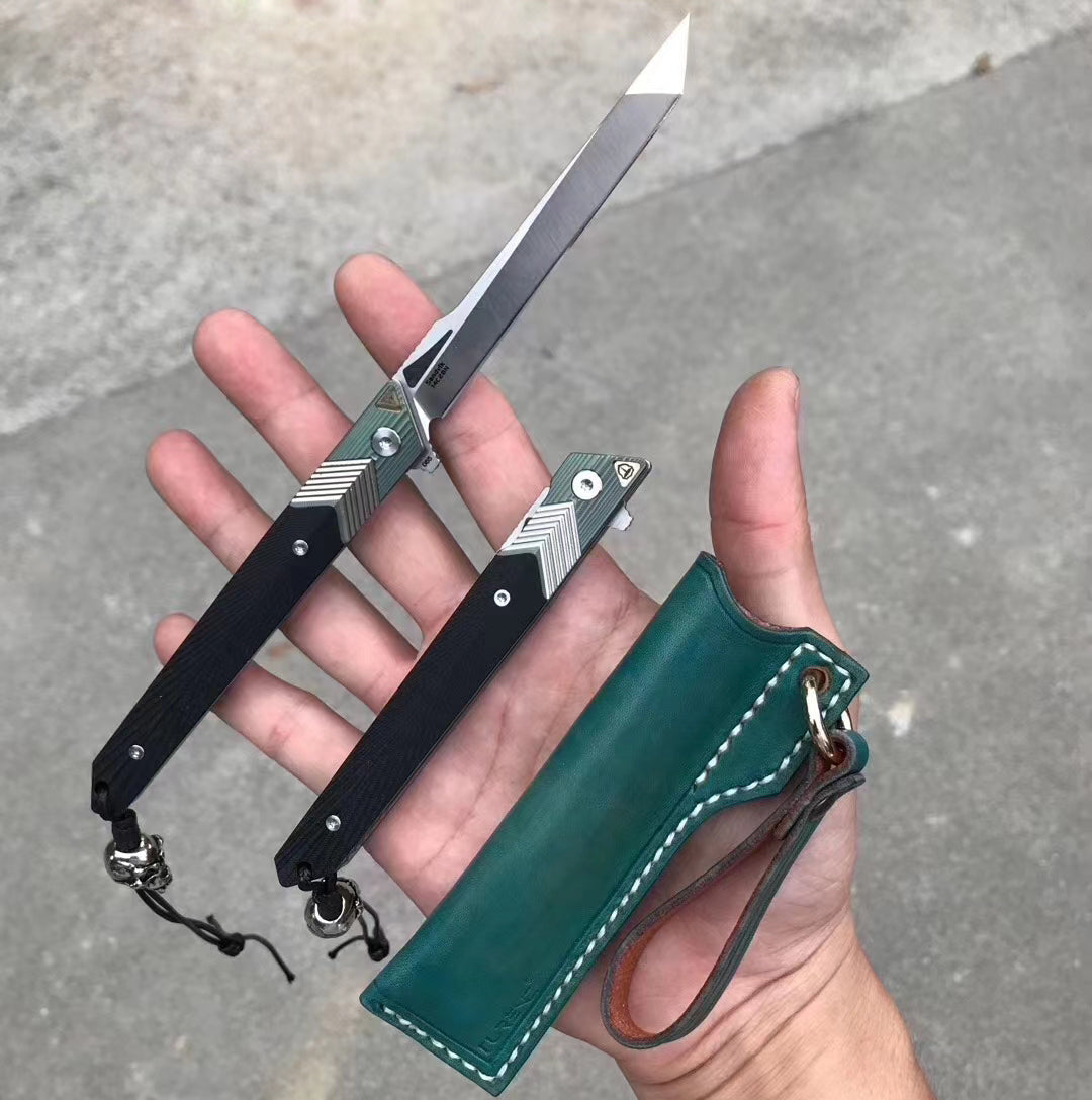 Sandvik Blade Folding Knife Tactical Rescue Survival Flipper Tanto Titanium - AK-HT0557-S