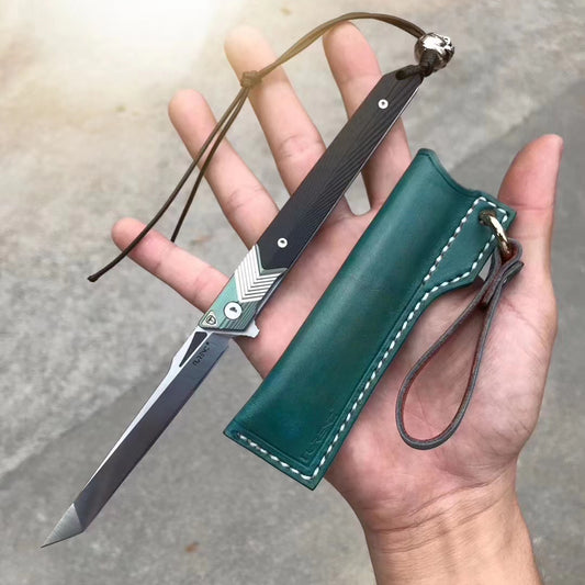 Sandvik Blade Folding Knife Tactical Rescue Survival Flipper Tanto Titanium - AK-HT0557-S