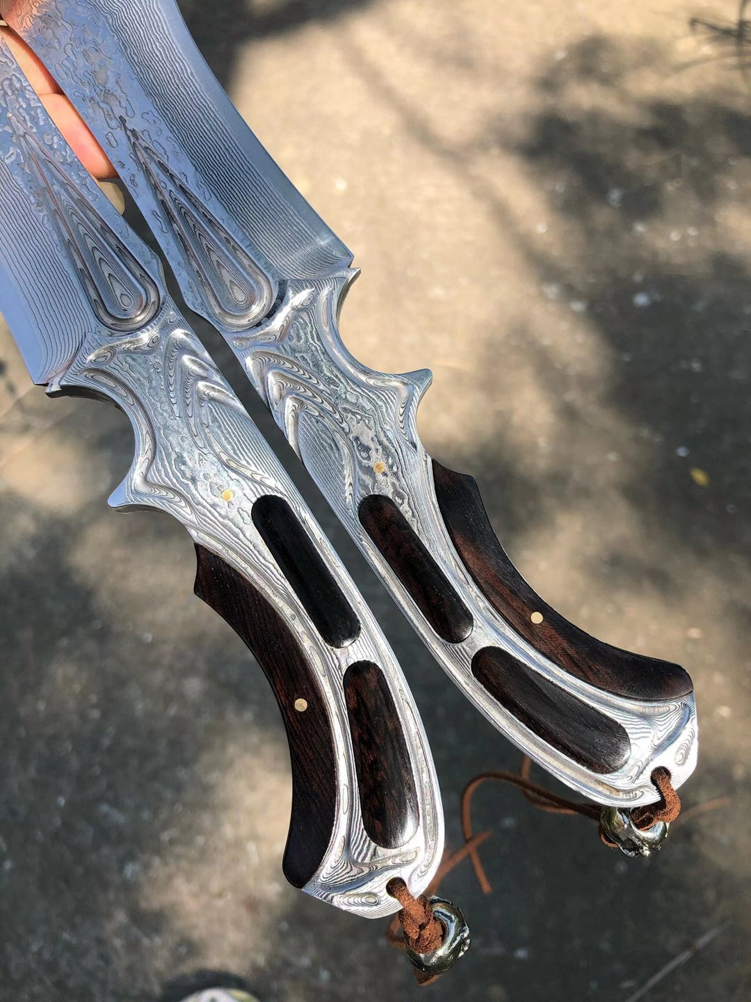 TACTICAL VG10 DAMASCUS FULL TANG FIXED BLADE HUNTING KNIFE- AK-HT0574