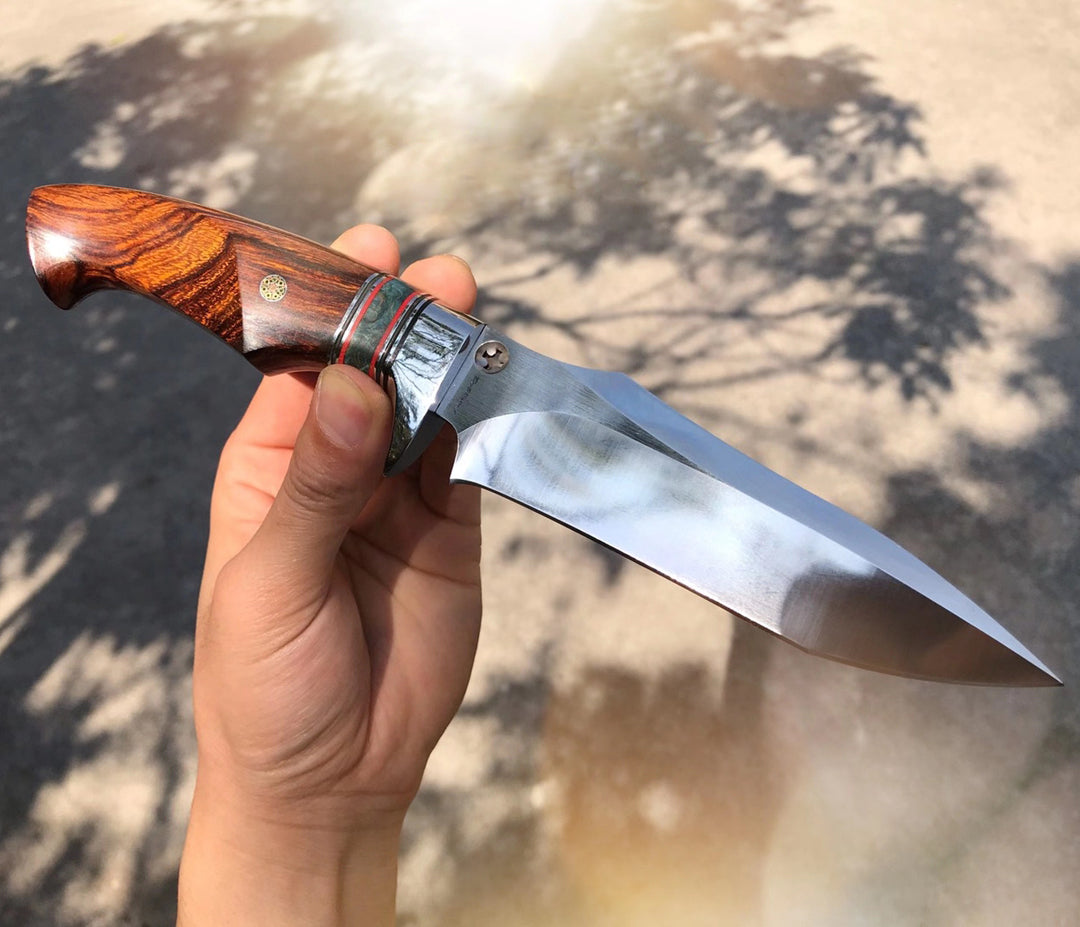 DC53 Steel Survival Outdoor Bowie Knife Hunting Knife Fixed Blade with Sheath- AK-HT0587