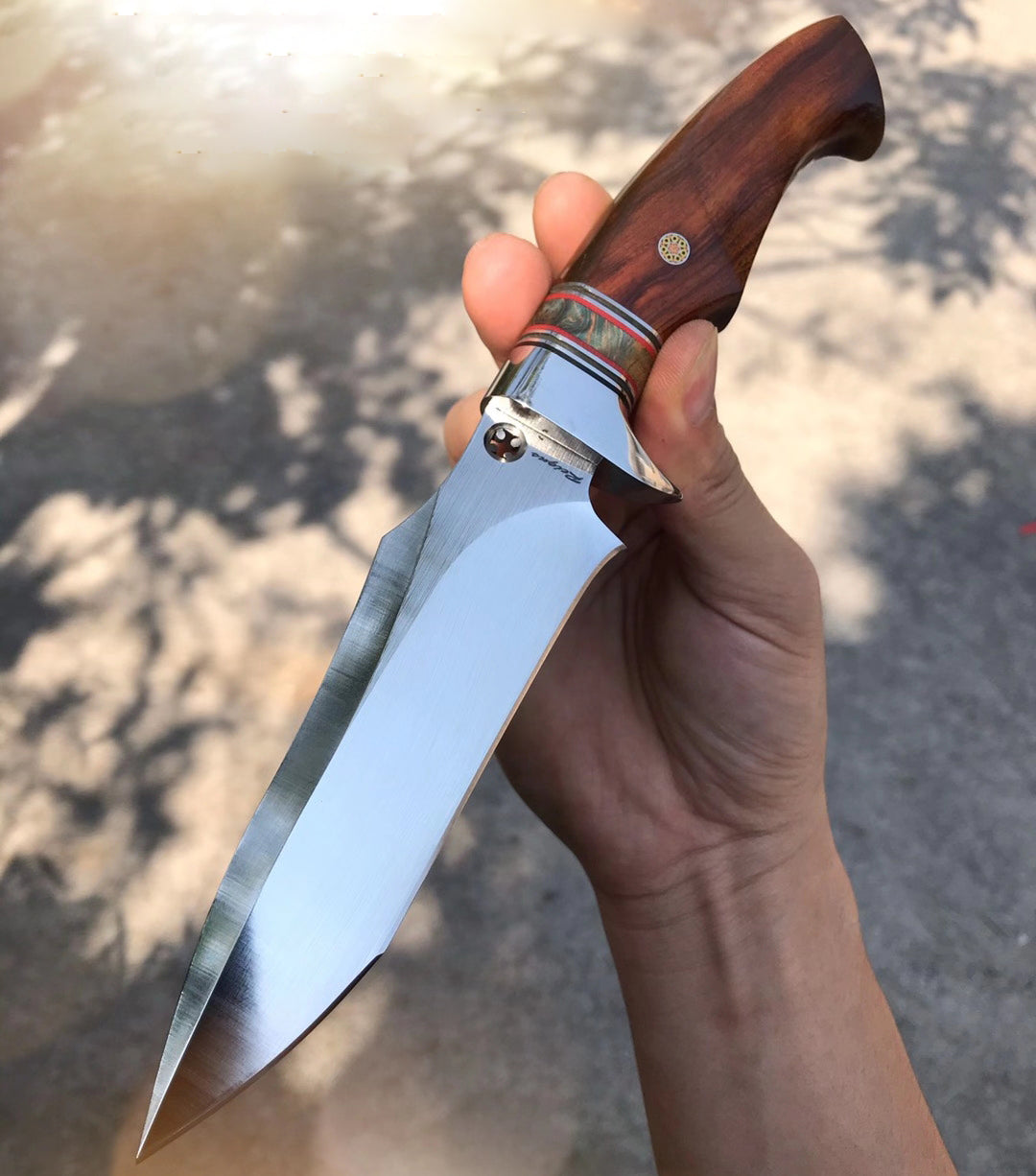 DC53 Steel Survival Outdoor Bowie Knife Hunting Knife Fixed Blade with Sheath- AK-HT0587